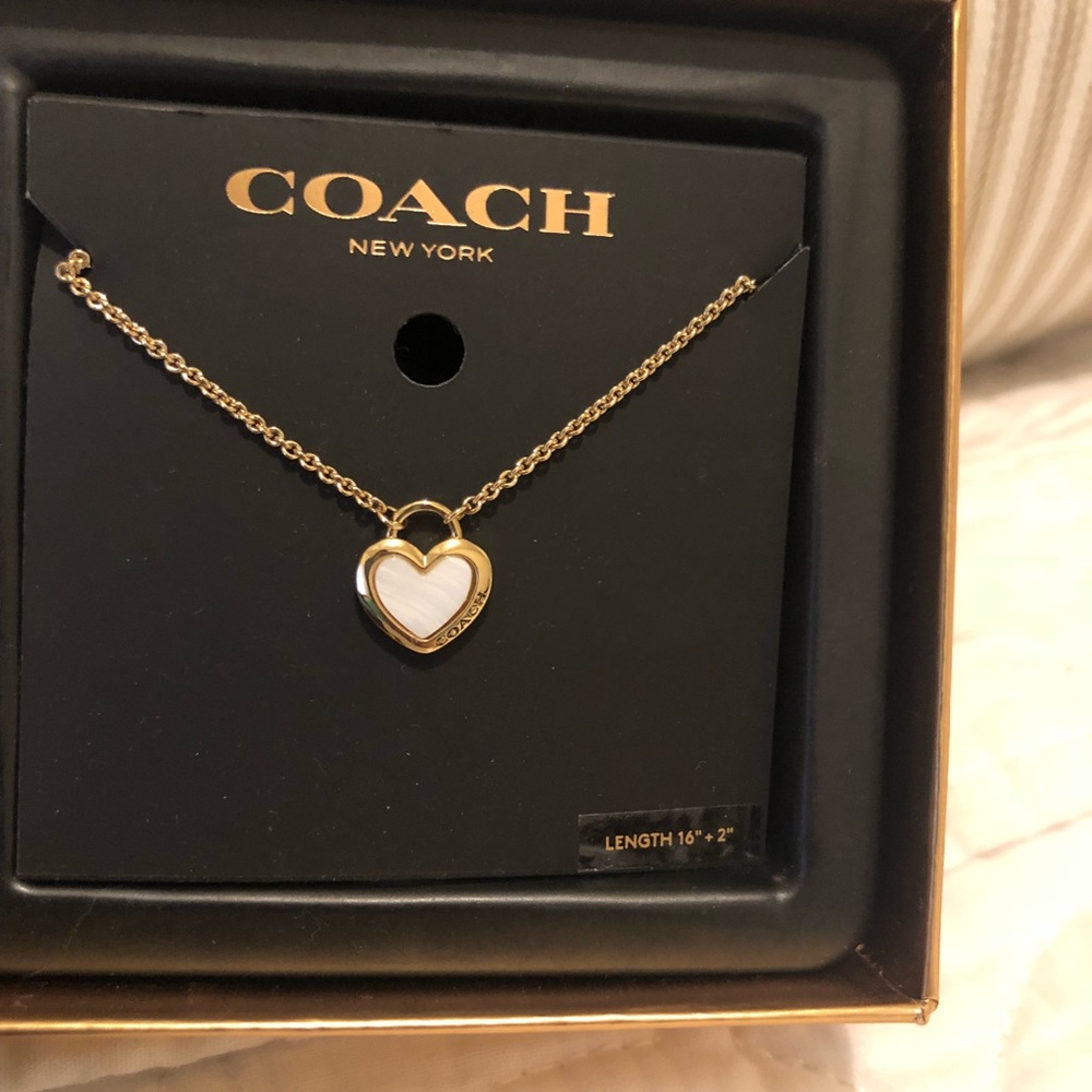 Coach Opal Heart Necklace